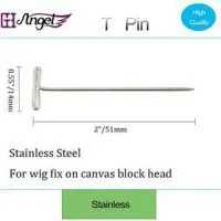 T Pins For Wig Hairpiece/ Toupees/ Hair Weaving Making Fixed On Canvas Head T Shape Needles Tool thumbnail-1