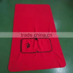Polar Fleece Car Blanket Travel Blanket Zip up Blanket in Cushion Blanket With Zipper thumbnail-1