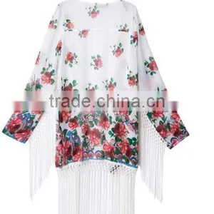 Tassel Kimono Cardigan Tops Beach Summer Cloth thumbnail-1