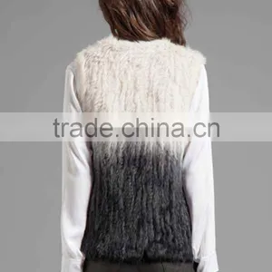 YR554 Fashion Women Short Style 1*1 Knit Rabbit Fur Vest Wholesale and Retail All Accept~Degrade~~ thumbnail-4