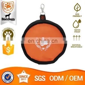 Double Foldable Water Proof Camping Pet Travel Bowls Dog Food Bag thumbnail-4