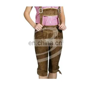 Damen Lederhosen,Bavarian Kurze Lederhosen,Bavarian Lederhsoen, Herren Kniebundhosen thumbnail-1