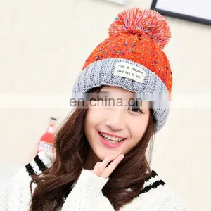 Custom Logo Women Knit Winter Beanie Caps for Womens thumbnail-6