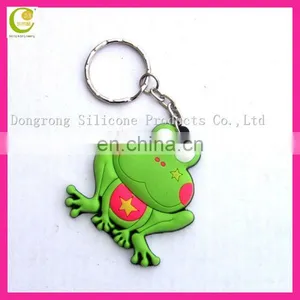 Make Any Custom Oem Design Shape Different Animal Style Embossed 3d Rubber Frog Keychain thumbnail-1