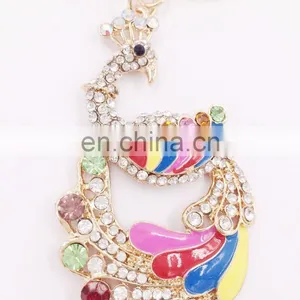 Colorful Flower Keychain Rainbow Charm Pendant Key Chain Key Holder Jewelry For Women thumbnail-2
