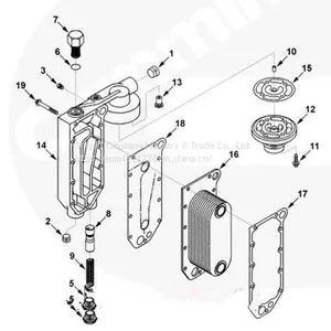 Komatsu Lubricating Oil Cooler Cover 3931077 6742-01-5041 thumbnail-2