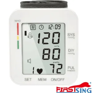 Firstsing Wrist Type Electronic Blood Pressure Monitor Intelligent Pressure Digital LCD Display Wrist Band Blood-pressure Meter Automatic Heart Rate Monitor Health Care thumbnail-1