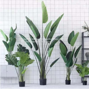 Small Plastic Material Artificial Bonsai Banana Tree Ornaments thumbnail-1