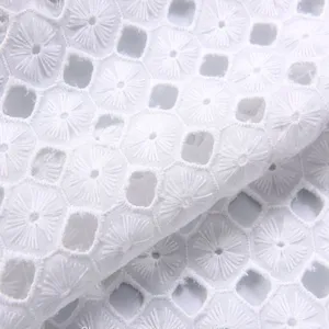 Cotton Embroidery Lace Fabric With Holes thumbnail-1
