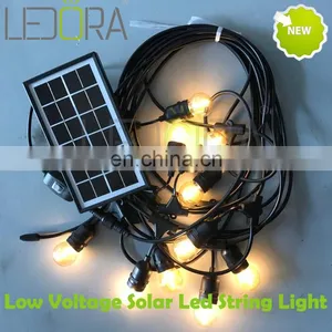 Waterproof Outdoor Christmas Light String, E26 E27 Black Solar Outdoor String Lights thumbnail-3