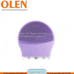 2020 Exfoliators Sonic Silicone Facial Cleansing Brush Silicone Face Mask Cleaning Brush OLEN 2020 Waterproof Sonic Face Cleansing Washing Machine Massage Brush Electric Silicone Facial Cleanser Brush thumbnail-4
