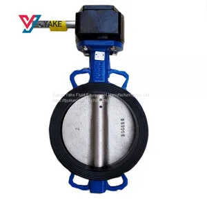 Ductile Iron Wafer Handle Butterfly Valve With Worm Gear thumbnail-4