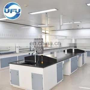 UFU Chemical Lab Furniture Full Steel Central Workbench With PP Sink thumbnail-4