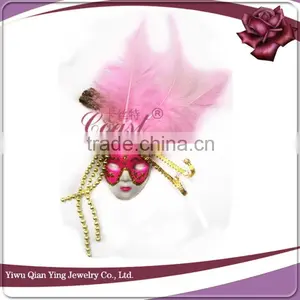 Black Feather Mini Mask Small Masquerade Mask thumbnail-6
