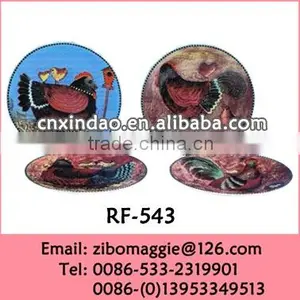 Personalized Hot Sale Espress Round Promotion Ceramic Hot Dinner Plate thumbnail-1