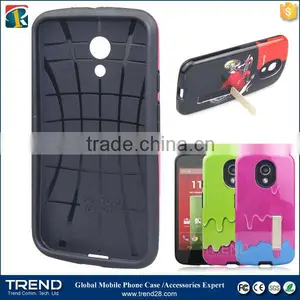 China Supplier Hybrid Combo Kickstand Phone Case for Moto G2 thumbnail-5