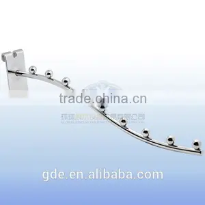 Wholesale Metal Chrome Supermarket Display Gridwall Hook With 7 Beads thumbnail-1