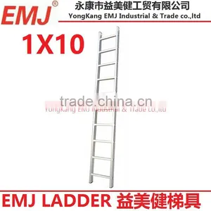 1 Section Single Straight Ladder Extension Ladder 1X10 thumbnail-1