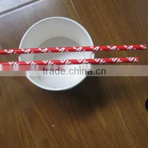 2014 Striped With LOGO Print Paper Straws thumbnail-1