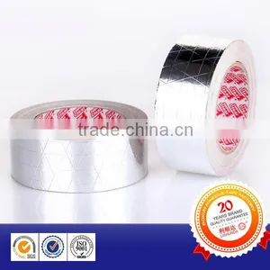Self Adhesive With Fiberglass Lines Reinforced Aluminium Foil Tape thumbnail-1