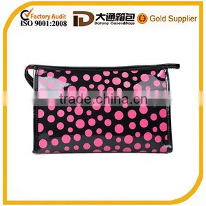 2014 Soft Environmental Polka Dots Korean Waterproof PU Cosmetic Bag thumbnail-1