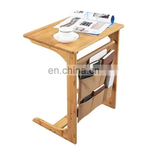 Modern Bamboo Laptop Table Bedside Laptop Table With Storage Bag thumbnail-1
