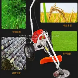 Grass Cutting Cutter Hand-Push Gasoline Brush Cutter Lawn Mower String Trimmer thumbnail-1