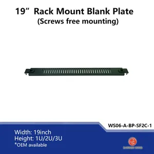 Factory New Style Screw Free Mounting 19inch Rack Mount Blank Panels 1U WS06-A-BP-SF2C-1 Blank Plate for US Standard thumbnail-1