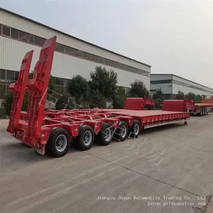 Low Flatbed Semi-trailer Hook Plate Semi-trailer Large Cargo Transportation thumbnail-2