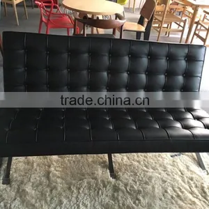 Modern Leather Barcelona 3 Seaters Sofa thumbnail-2