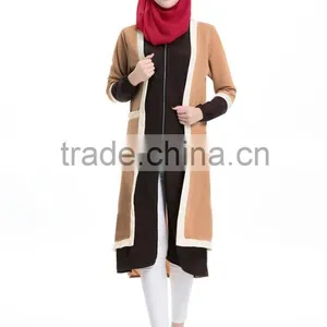 Chiffon Shirt Long Sleeve Blouses Tops Plus Size for Muslim Women Clothing B048 thumbnail-2