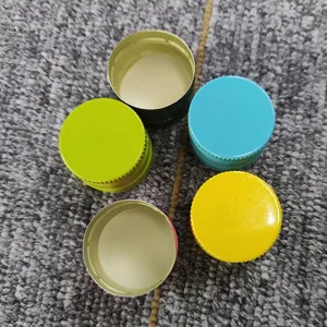 High Quality 28mm Pilfer Proof Aluminium Spirit Juice Bottle Screw Cap thumbnail-1