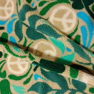 100% Polyester Jacquard Sherpa Fleece Fabrics Faux Fur Fabrics Artifical Fur Plush thumbnail-1