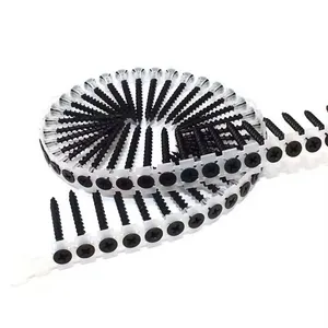 Cheap Price Auto-feed Screws for Drywall, Fine Thread, Black Phosphate, Plastic Strip, 25mm 35mm 40mm, Compatible With Screw Guns thumbnail-5