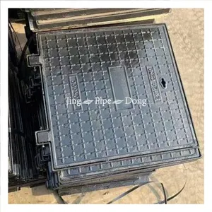 Jingdong Factory En124 Locksystem Ductile Iron Customized Logo C250 D400 Manhole Cover Roadway Safety Black Durable Road Barrier thumbnail-3