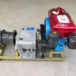 Diesel Engine Powered Winch; Pulling Motored Winch; Cable Pulling Motored Engine Winch thumbnail-5