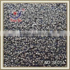 100% Embroidery Wholesale Sequin Lace Fabric thumbnail-1