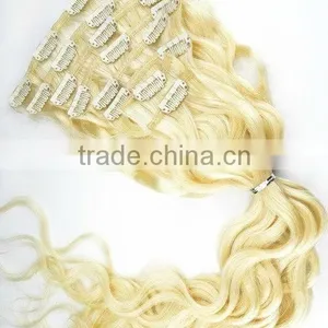 Remy Clip on Hair Extensions,clip In&clip on Hair.jerry Curly,clip Hair Products thumbnail-1