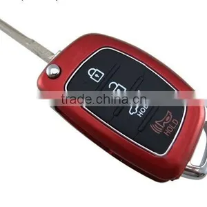 High Quality Folding Remote Key 4 Button For Hyundai(Red Color) thumbnail-1