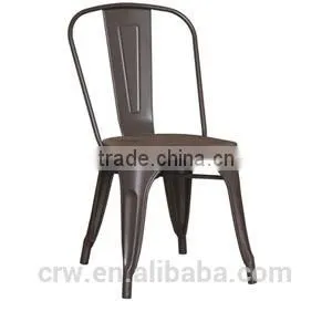 MCH-1508-10 Wooden Seat Cafe Chairs Metal Stackable Metal Tolis Chair thumbnail-3