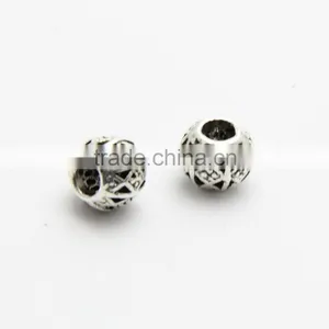 Factory Offer Big Hole Zinc Alloy Beads, DIY Anti-silver Big Hole Metal Beads for Bracelets and Necklace thumbnail-5