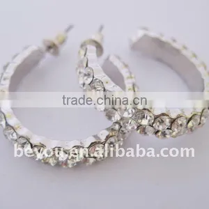 Metal Pop Crystal Hoop Earring thumbnail-1