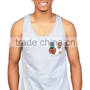 Custom Printed Pocket Tank Top thumbnail-2