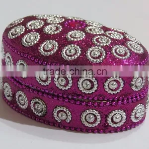 Handcrafted Trinket Oval Box Antique Jewelry thumbnail-2