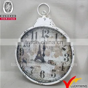 Round Arabic Number Latest Style Antique Clock Made of Metal thumbnail-1