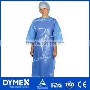 OEM Blue High Quality Cheap Disposable Nonwoven PE Apron thumbnail-1