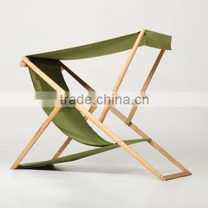 XZ Shape Wooden Foldable Beach Chair thumbnail-1