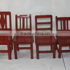 Reproduction Vintage Chinese Classical Antique Furniture Small Red Chair thumbnail-1