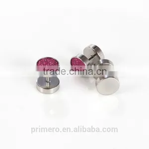 Punk With Circular Needle Dumbbell Mens Tanishq Diamond Earrings thumbnail-5