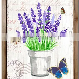 Decorative Bule Flowers and Butterfly Printing Wall Paint thumbnail-1